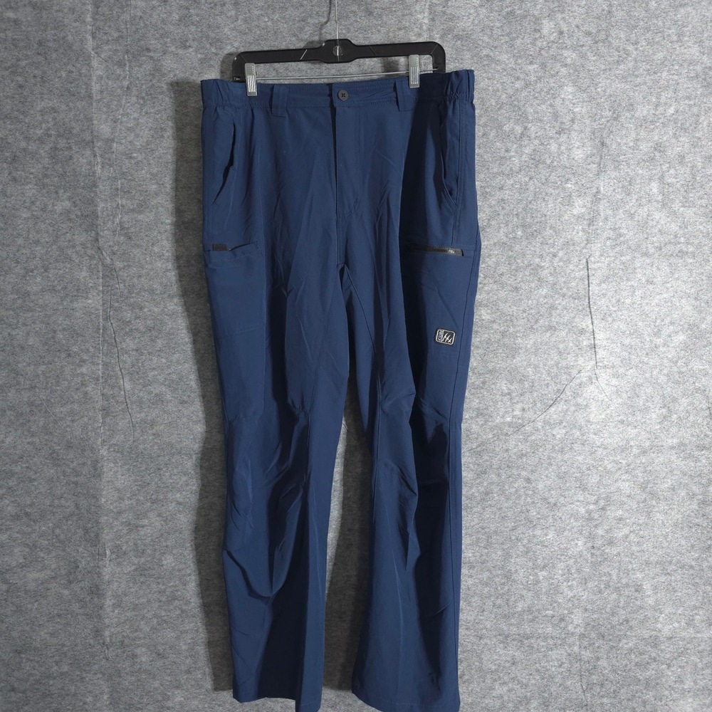 FINTECH Performance Hiking Travel Pants Mens Sz XL Blue  Lightweight‎ Outdoor